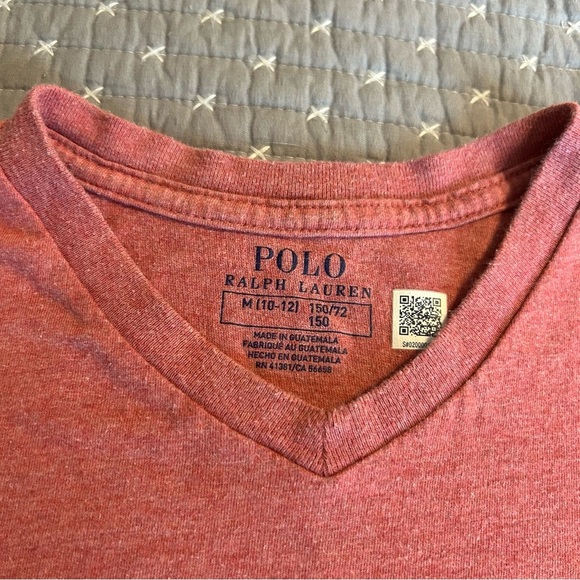 (Bundle 3 for $15) Polo by Ralph Lauren Boys Red Short Sleeve Tee 10/12 - Picture 3 of 4